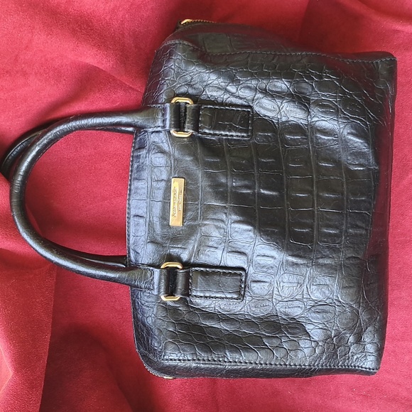 kate spade Handbags - 🥰 ♠️ Kate Spade Soft Black Leather Crocodile Design Satchel Bag Excellent Cond.